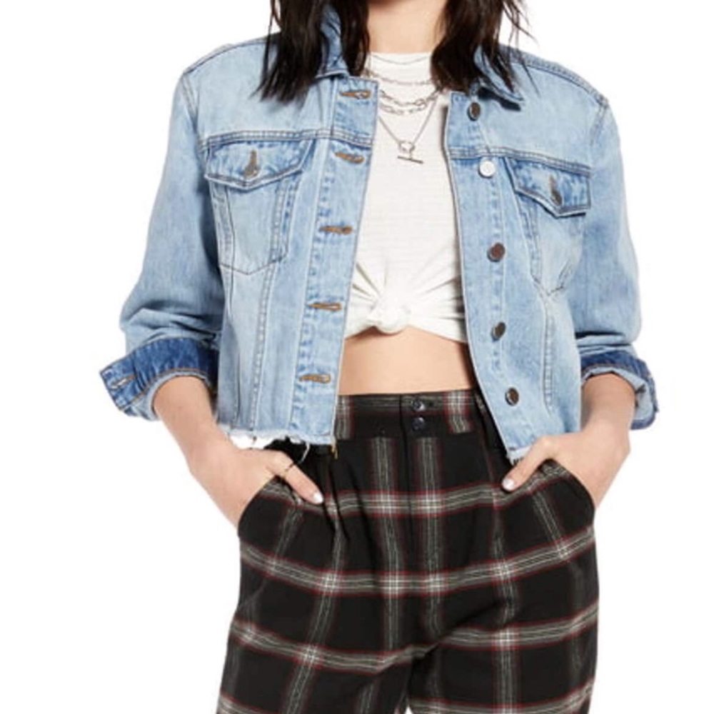 Bp cropped denim jacket